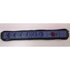 Regleta 6 tomas con interruptor y con termico